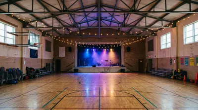 The gym before game night